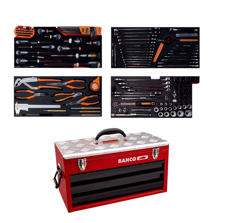 Caja metálica con 146 herramientas en foam  -  BAHCO Bahco Caja herramientas