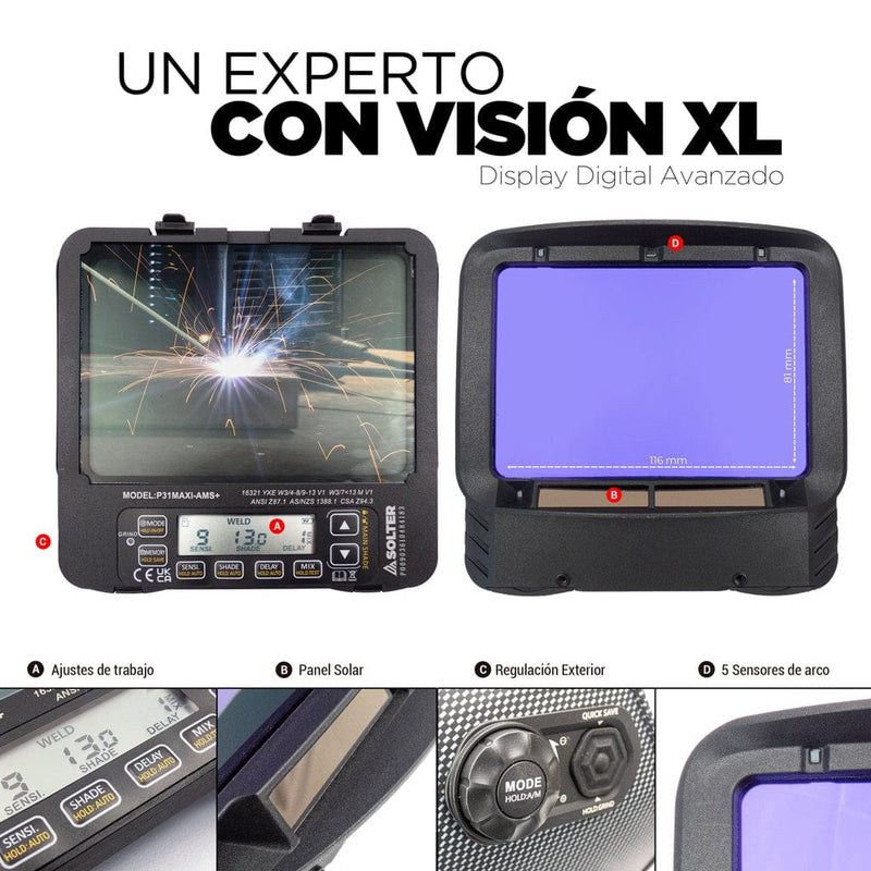 Careta HELLMET R-35 FLOW -  SOLTER Solter Careta soldar