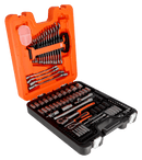 Juego de vasos 1/4", 1/2" y llaves combinadas (con vasos Torx E) 108 piezas Bahco BAHCO Carracas y vasos 7314150122257