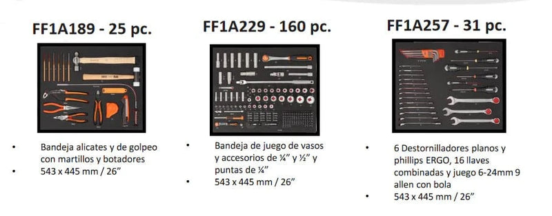 Carro 6 cajones con 206 herramientas - Bahco BAHCO Carro herramientas