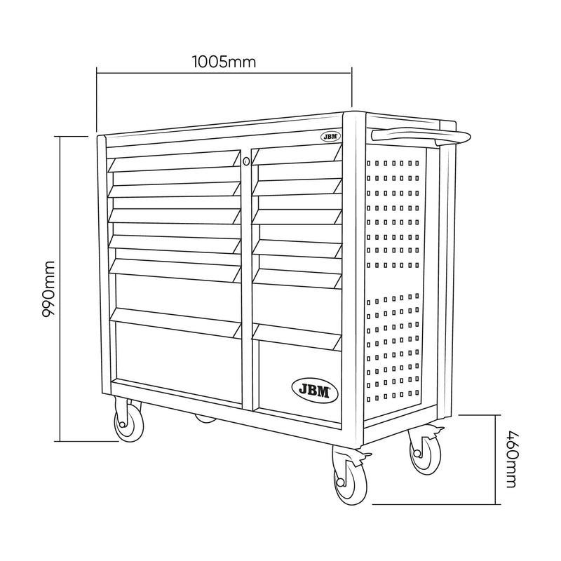 Carro de herramientas 12 CAJONES -  JBM JBM Carro herramientas