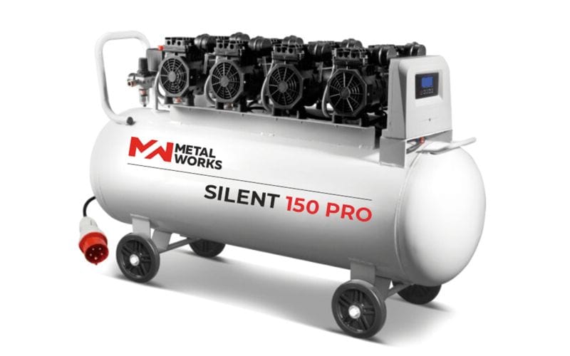 Compresor SILENT 150 PRO - SIN ACEITE - 150 L  -  METALWORKS Metalworks Compresor