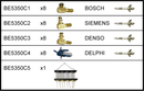 Comprobador del retorno de combustible en Common Rail de 8 inyectores - BAHCO BAHCO comprobador de inyectores