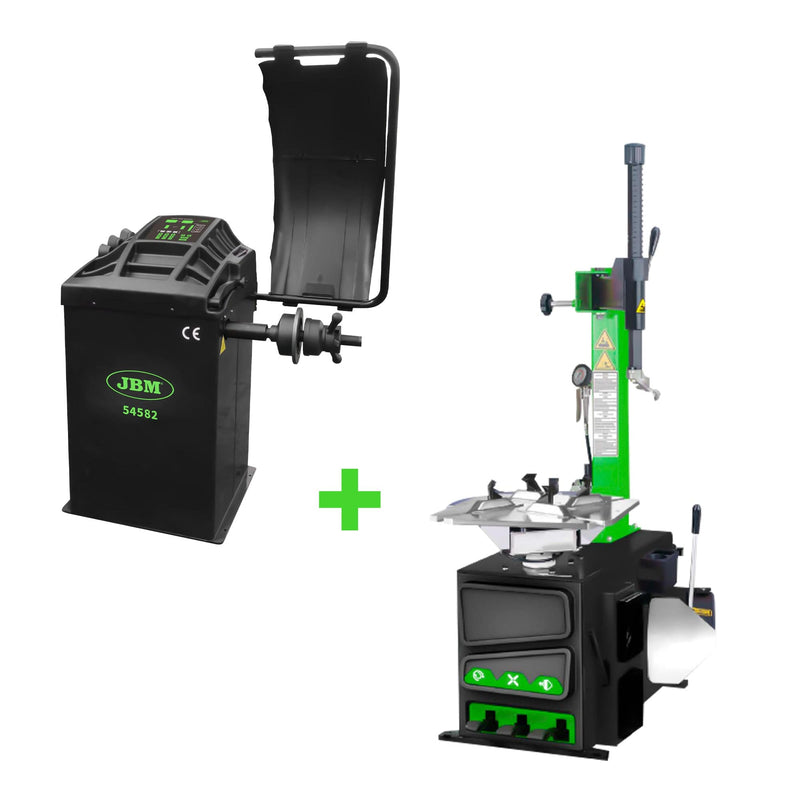 Desmontadora neumáticos semiautomática+Equilibradora digital - JBM JBM EQUILIBRADORA RUEDAS