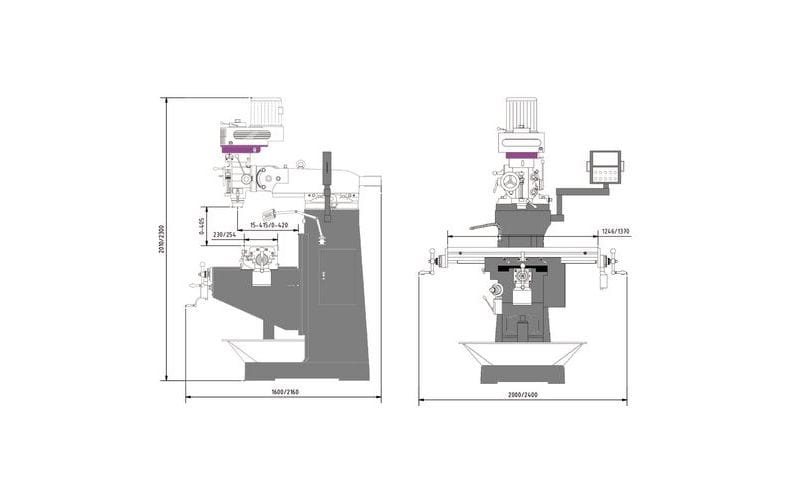 Fresadora de utillaje MF 4-B - OPTIMUM Optium Fresadora eléctrica