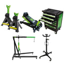 Carro 7 cajones +Grúa 2T+Gato hidraúlico 3,5T +Caballetes 3T +Gato foso - JBM JBM Herramientas varias