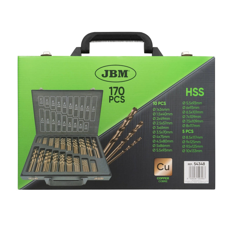 Estuche de brocas helicoidales HSS-CO5  -  JBM JBM Juego brocas