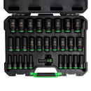 Set de 29 vasos de impacto largos hexagonales 1/2"  -  JBM JBM Juego de vasos impacto