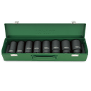 Juego llaves de vaso de impacto 3/4″ largo (8 pzas)- TOPTUL Toptul Juego de vasos impacto