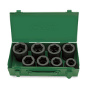 Juego de llaves de vaso de impacto 1″ (8 pzas.)- TOPTUL Toptul Juego de vasos impacto