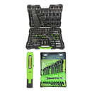 Juego de vasos 216 pzs + Llaves combinadas + Pórtatil 500 Lm  - JBM JBM Juego de vasos