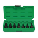 Juego de Llaves de Vaso de impacto 1/2″ Punta Hexagonal (7 pzas.)- TOPTUL Toptul Juego de vasos