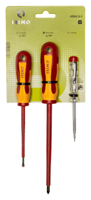 Juego destornilladores aislados + tester  -  IRIMO IRIMO Juego destornilladores aislados
