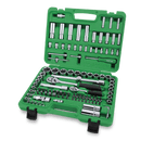 Jgo llaves carraca 1/4″+1/2″+vasos cortos y largos 6c + puntas 1/4″ (108 pzas.)TOPTUL Toptul JUEGO LLAVES CARRACA