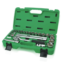 Juego llave carraca 1/2″ + vasos 6c (28 pzas.)  -  TOPTUL Toptul Juego llaves de carraca