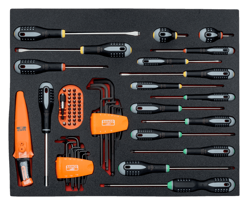 Composición en 4 foams de herramientas para automoción (168 p) BAHCO Bahco Kit herramientas