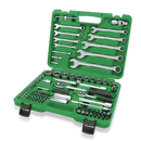 Maleta llaves carraca 1/4″+1/2″+vasos cortos y largos 6c+puntas 1/4″(82 pzas.)TOPTUL Toptul maleta herramientas