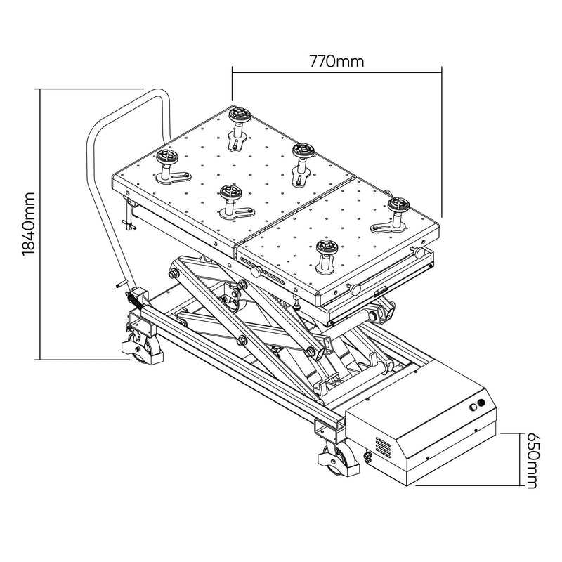 Mesa hidraúlica para baterías vehículos eléctricos  -  JBM JBM Mesa elevadora