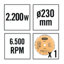 Amoladora angular AR2200NM  -  RATIO Ehlis Amoladora eléctrica