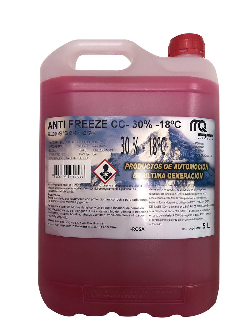 ANTICONGELANTE ROSA 30 % 5 L, ANTICONGELANTE ORGÁNICO ROSA