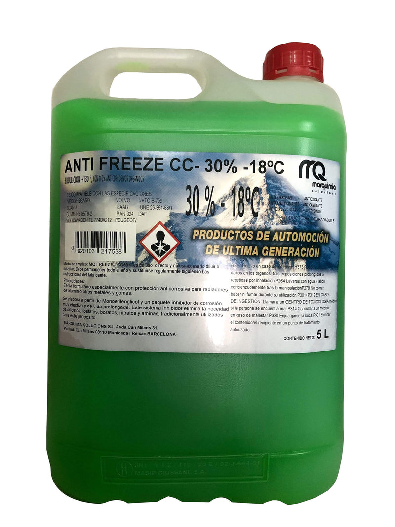 Anticongelante 30% verde -18ºC 5l Marqui