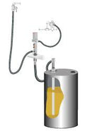 C5 Kit de bomba PumpMaster 4 ratio 3:1 para montaje mural para bidón 205 l o contenedor (IBC 1.000 l) Samoa Bomba neumatica