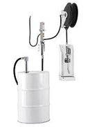 Conjunto bomba PM4 5:1 mural con enrollador gran capacidad y contador para bidón o contenedor Samoa Bomba neumatica