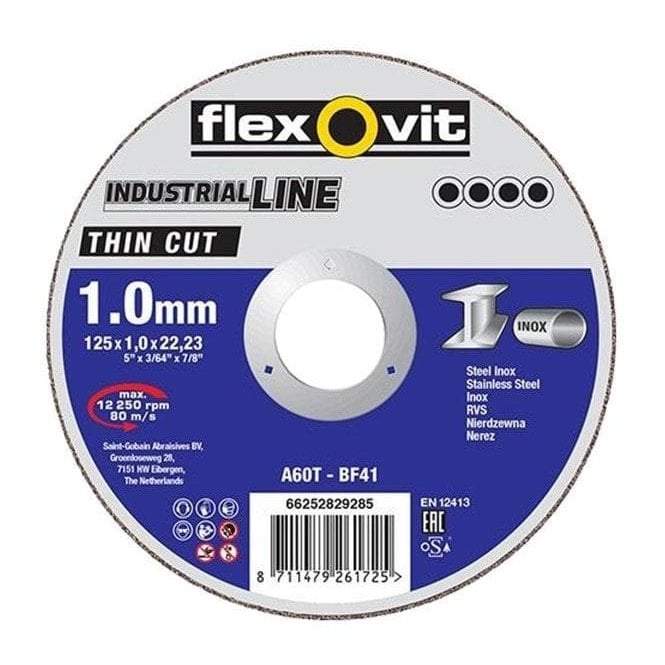 Disco de corte para acero e inoxidable 115x1mm Industrial Line Flexovit