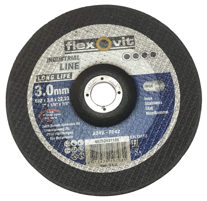 Disco de corte para acero 180x3mm Industrial Line Flexovit