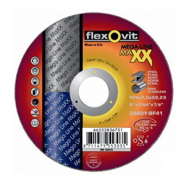 Disco de corte para acero e inoxidable 125x1mm Maxx Line Flexovit Flexovit Disco corte 8711479553035