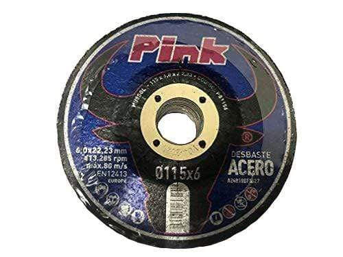Disco de desbaste para acero 115x6mm Pink Bulll