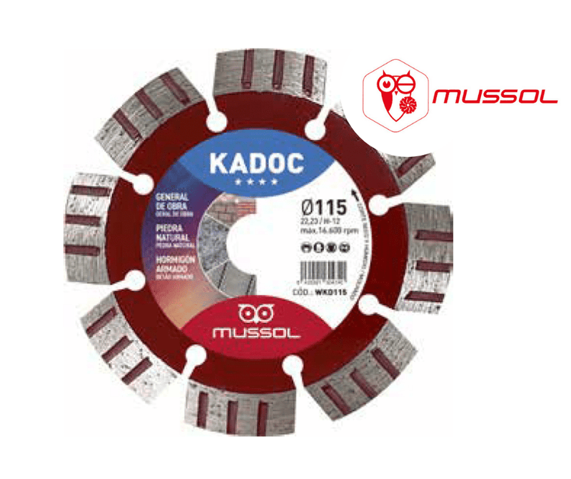 Disco diamante 115mm Kadoc - Mussol MUSSOL Disco diamante