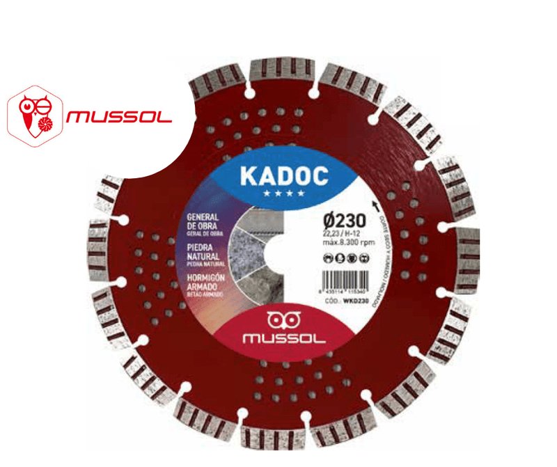 Disco diamante 230mm Kadoc - Mussol MUSSOL Disco diamante