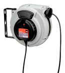 Enrollador cable 220V enchufe Schuko 15m Bahco