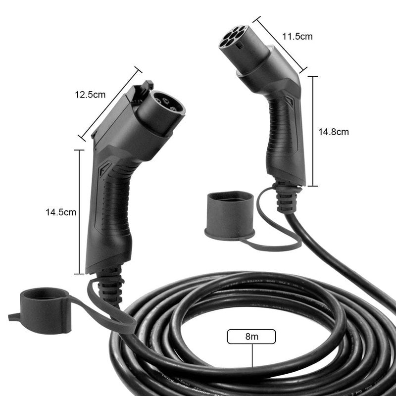 Cable de carga coche eléctrico 16 A, TIPO 1 A TIPO 2  -  JBM JBM Estación de carga