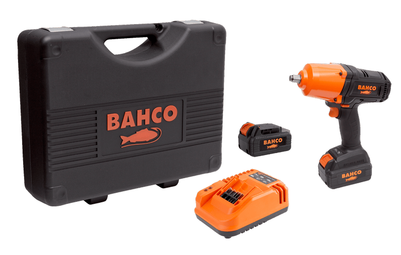Kit pistola impacto batería 1/2" alto rendimiento 1.000Nm Bahco