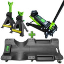 PROMO juego de 2 caballetes + Camilla + Gato hidraúlico  - JBM JBM juego de caballetes