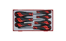 Juego de destornilladores planos 7 piezas TT917N - Tengtools Tengtools Juego destornilladores