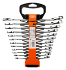 Juego de llaves combinadas de carraca métricas (12 piezas / colgador de plástico)- Bahco BAHCO Juego llaves