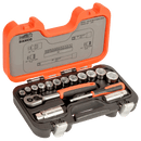 Juego vasos de 3/8" con puntas de 1/4" 33 Pzs- BAHCO BAHCO Juego vasos