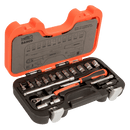 Juego de vasos 1/4", con perfil hexagonal 65 Pzs - BAHCO BAHCO Juego vasos