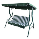 Balancín metálico 3 plazas verde/blanco - Ehlis Ehlis Mobiliario jardín