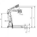 Grúa plegable robusta gama industrial 1000Kg  -  GAYNER Gayner Montacargas, grúas y trolleys