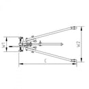 Grúa plegable robusta gama industrial 1000Kg  -  GAYNER Gayner Montacargas, grúas y trolleys