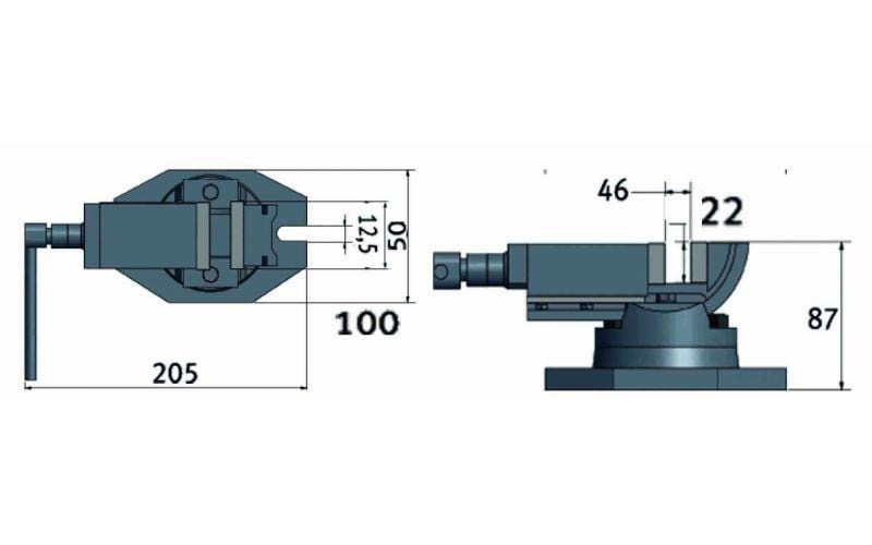 Mordaza Biaxial ZAS 50 - Optium Optium mordaza