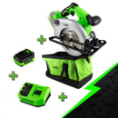 Sierra circular a batería+Batería+Cargador+Bolsa transporte  - JBM JBM Sierra circular eléctrica