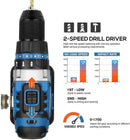 Taladro de impacto a batería 20V + 2 bat 2Ah Galaxia Tech